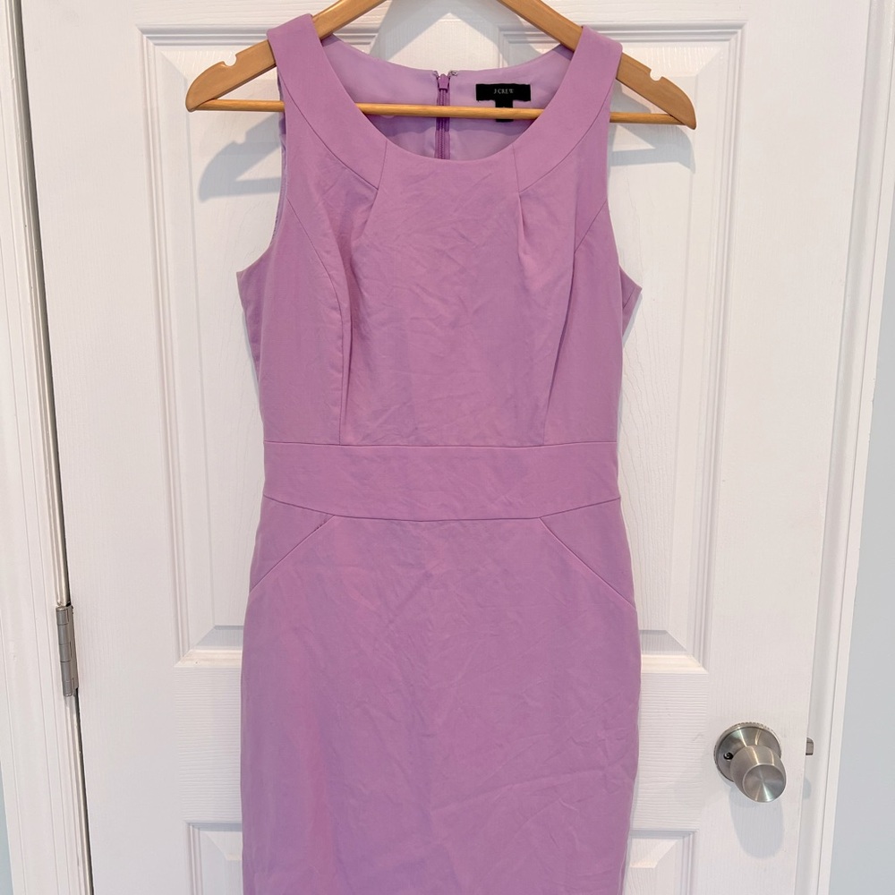 J.Crew Wool Pink Sleeveless Slim Dress